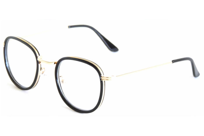 Armaao Oculos Oval Retr Feminina Fashion Metal Com Acetato